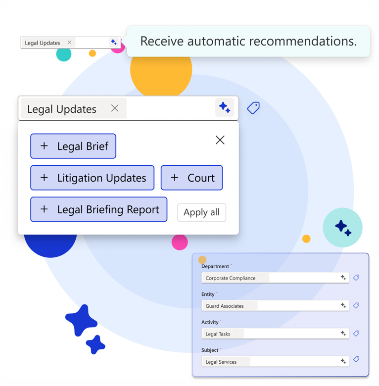 AI taxonomy suggestions in Add It and Auto-tagging