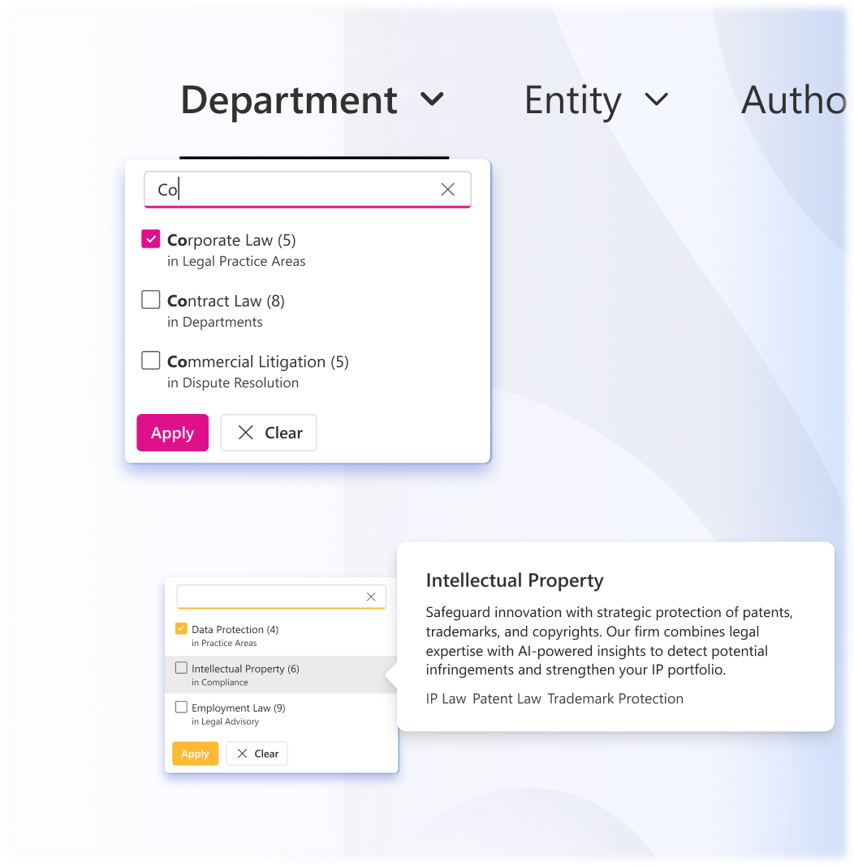 Smarter Search & In Focus Refinement