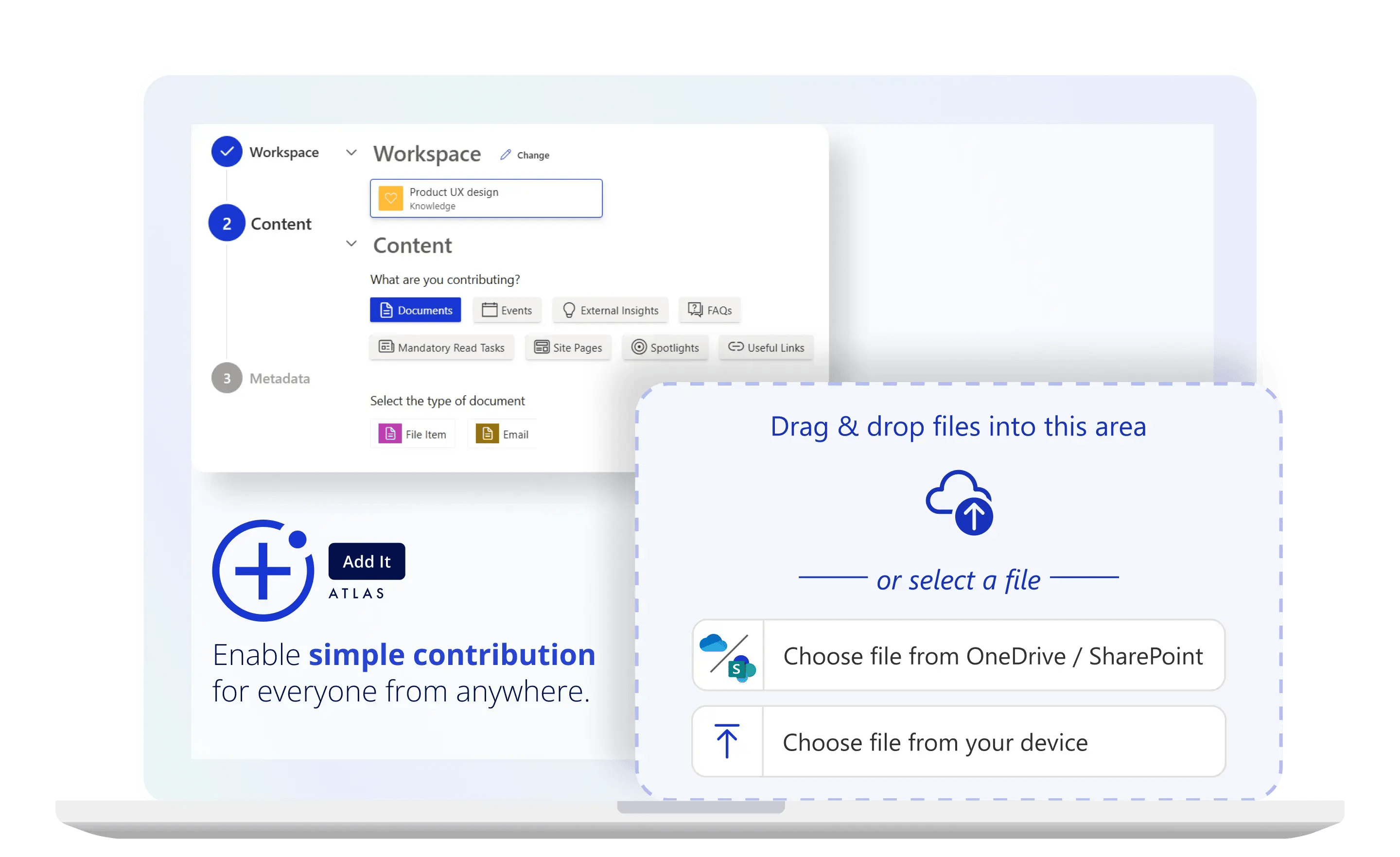 Add It drop simple on laptop