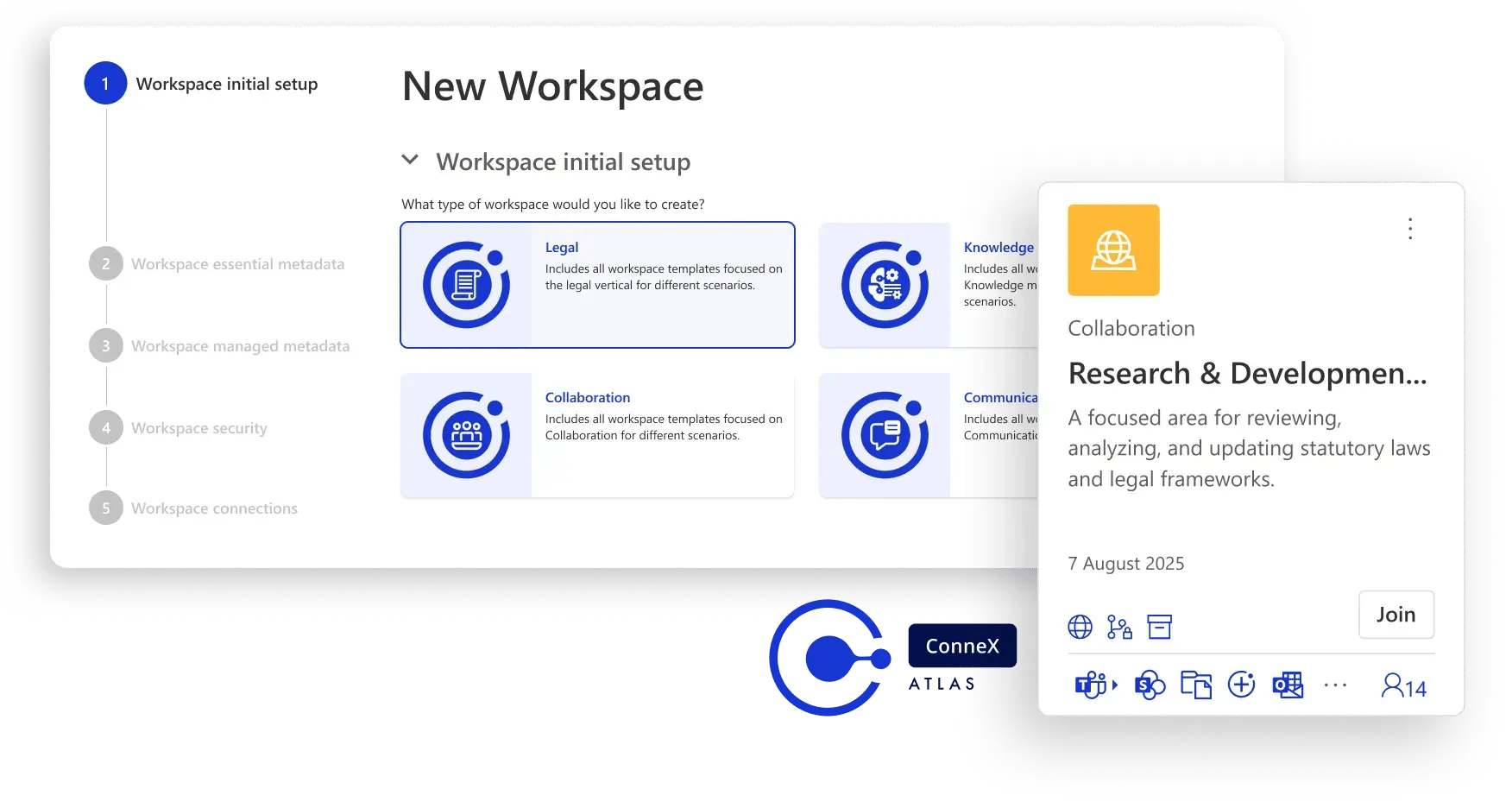 ConneX New Workspace with label