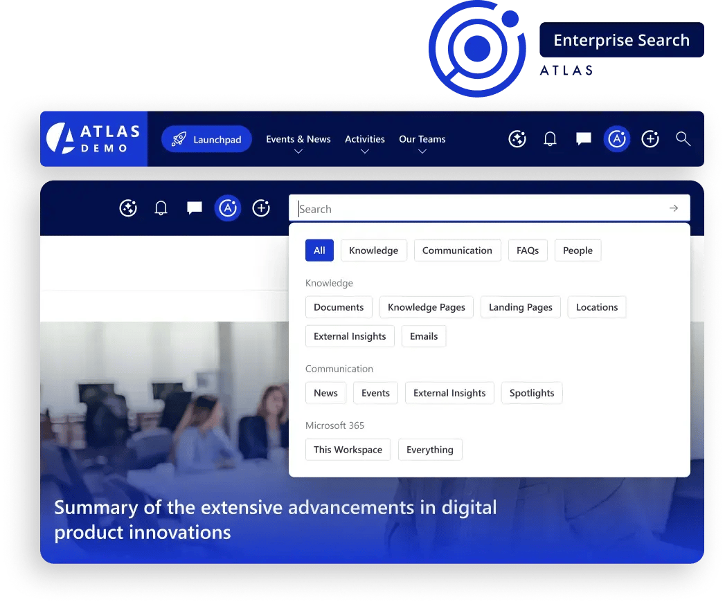 Enterprise search with label