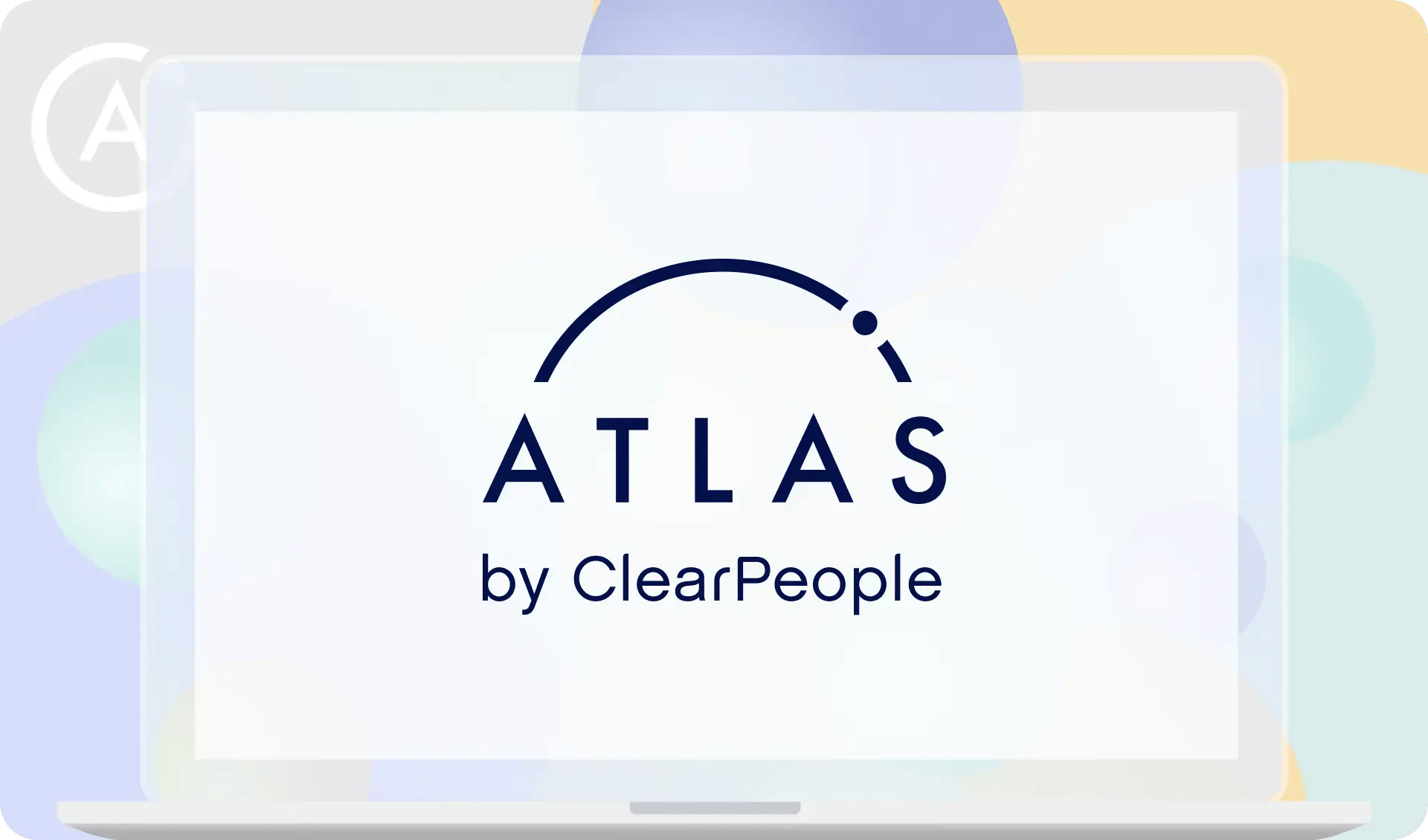 Atlas logo on laptop with background
