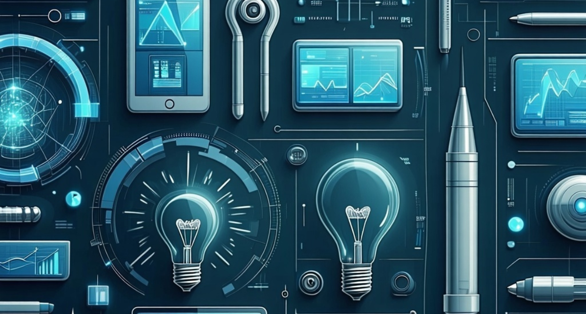 Abstract image that shows different technical tools to capture knowledge
