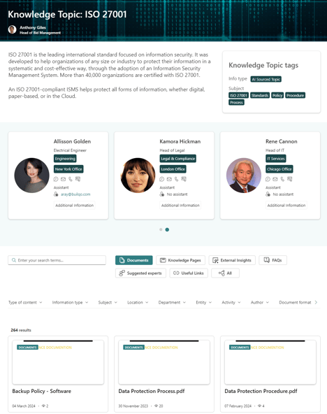 Atlas Knowledge Topic Page Experience