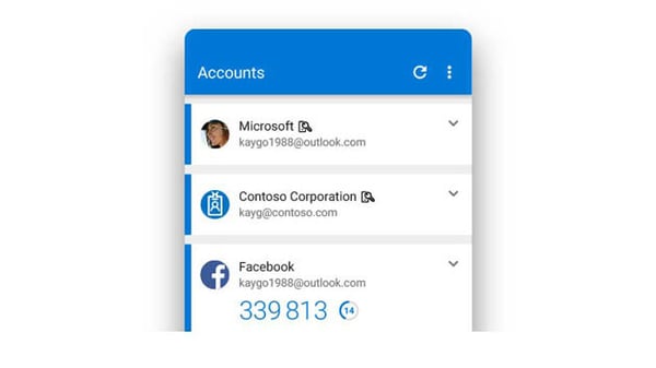 Microsoft Authenticator screenshot