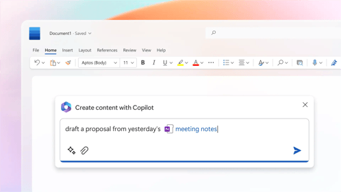 Microsoft 365 Copilot Create content