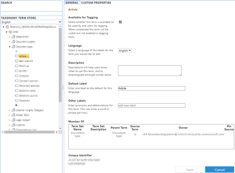 SharePoint Online Term Store Synchronisation 1