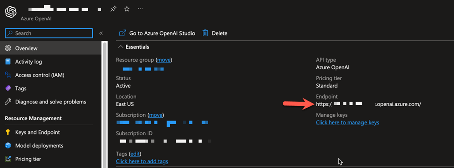 Compose the Base URL of your Azure OpenAI service