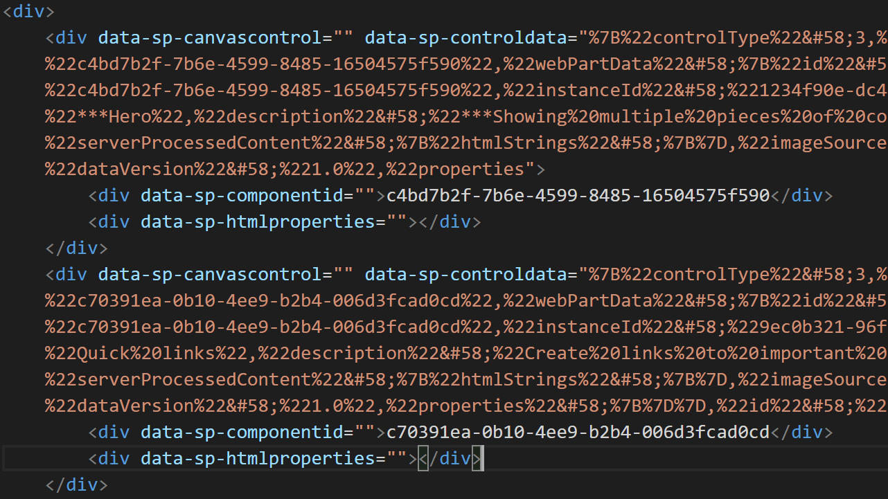 DIV tag data-sp-controldata