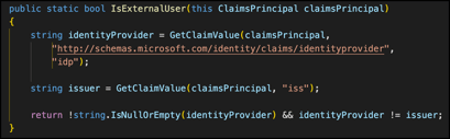 How to deny external users calling your Azure AD secured API - Claimsprincipal extension