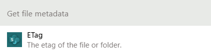 Power Automate Teams ETag