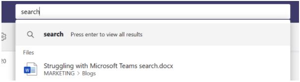 Are you struggling with MS Teams search?
