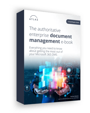 The authoritative enterprise Document Management Ebook Everything you need to know about getting the most of your Microsoft 365 DMS ebook cover