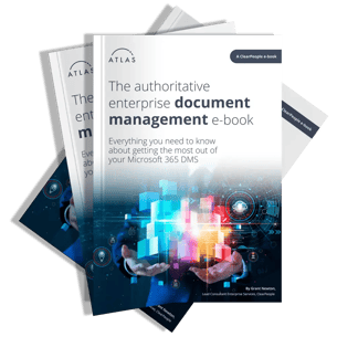 The authoritative enterprise Document Management Ebook Everything you need to know about getting the most of your Microsoft 365 DMS ebook cover