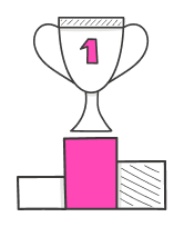 Trophy pink illustration