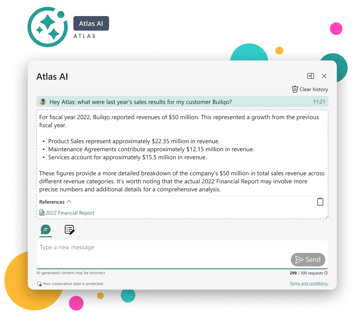 AI chat with dots