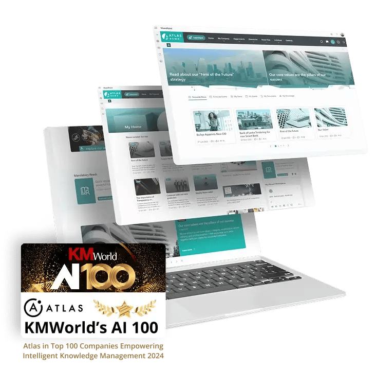 Atlas screenshots for construction page with KMWorld Award