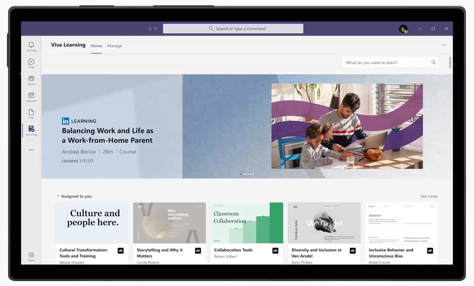 Microsoft Viva Learning preview