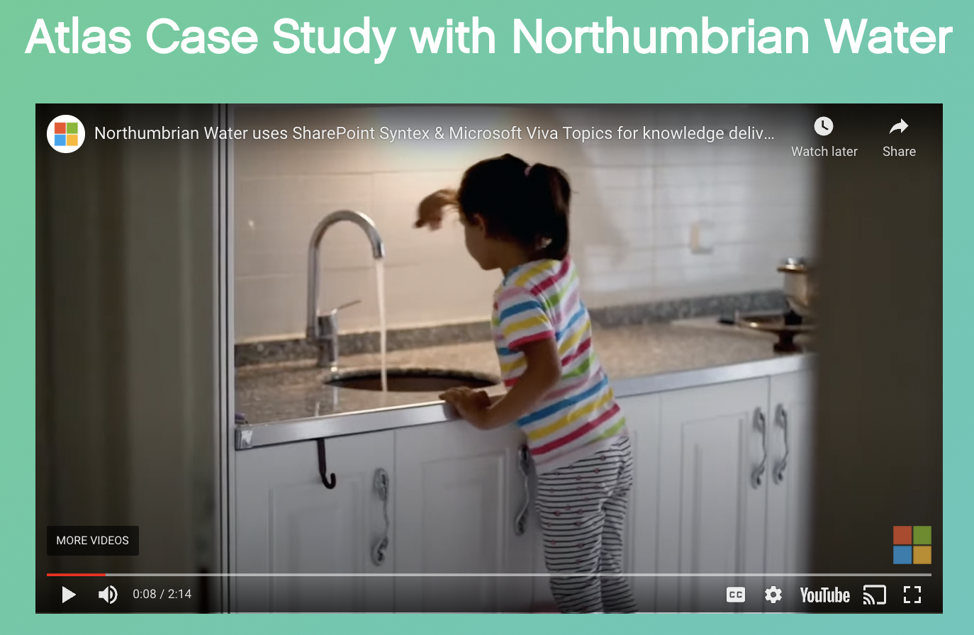 Atlas case study with NWL - tap water