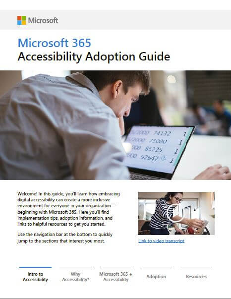 Microsoft Accessibility Guide Cover