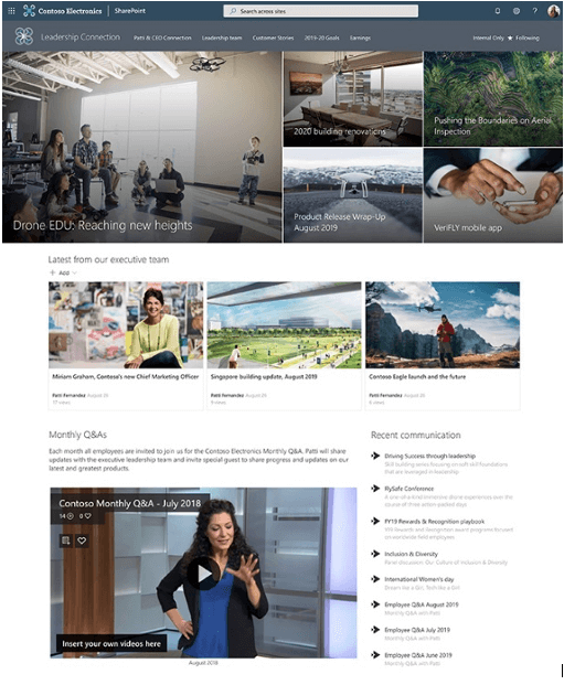 sharepoint intranet design example 1