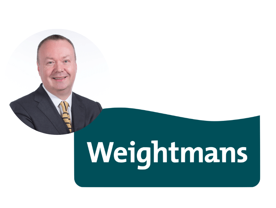 Weightmans logo and Kevin Brown profile picture