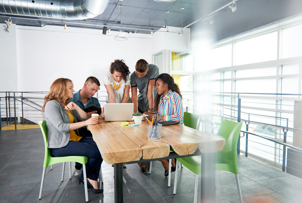 People working together and sharing knowledge