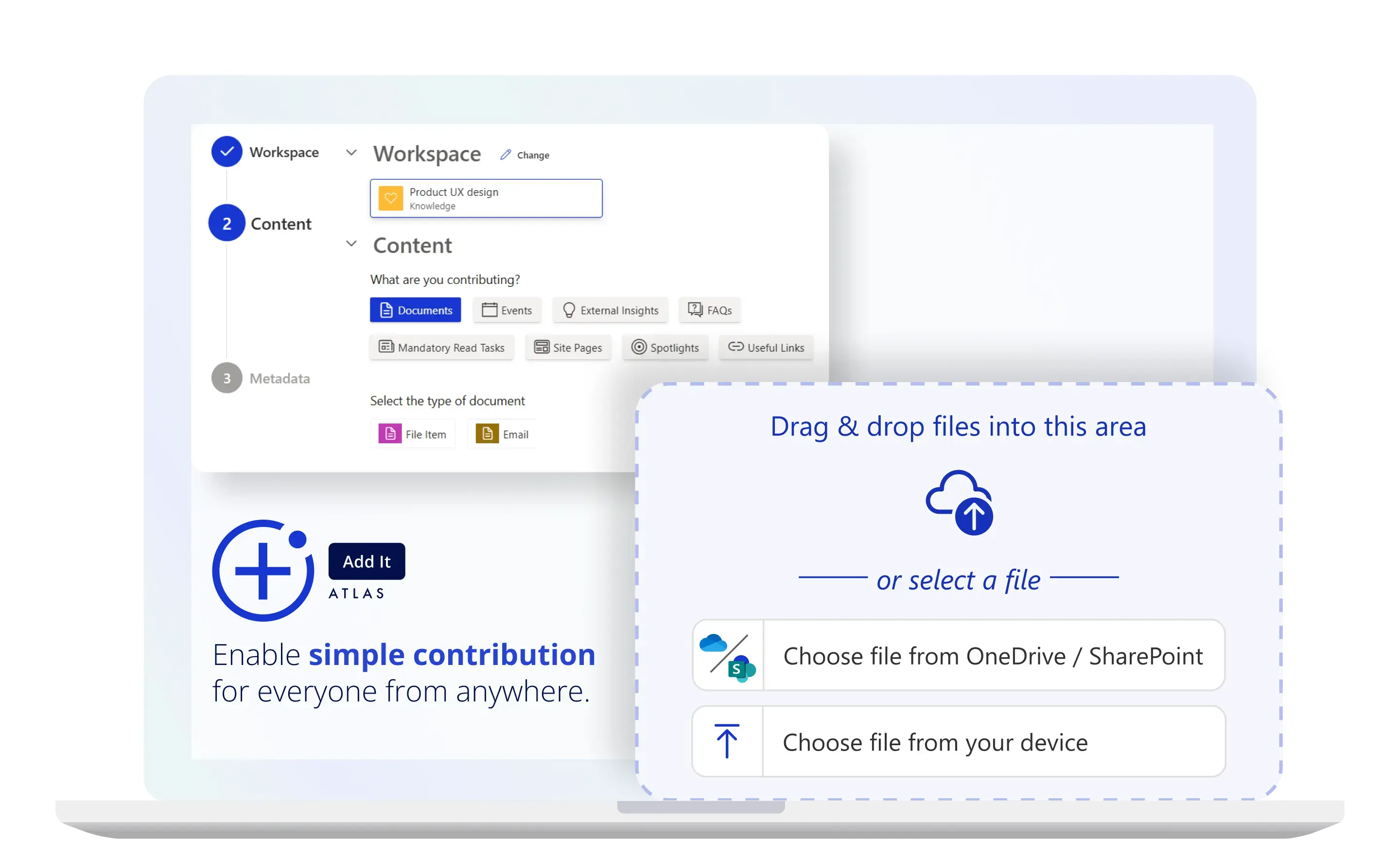Add It drop simple on laptop